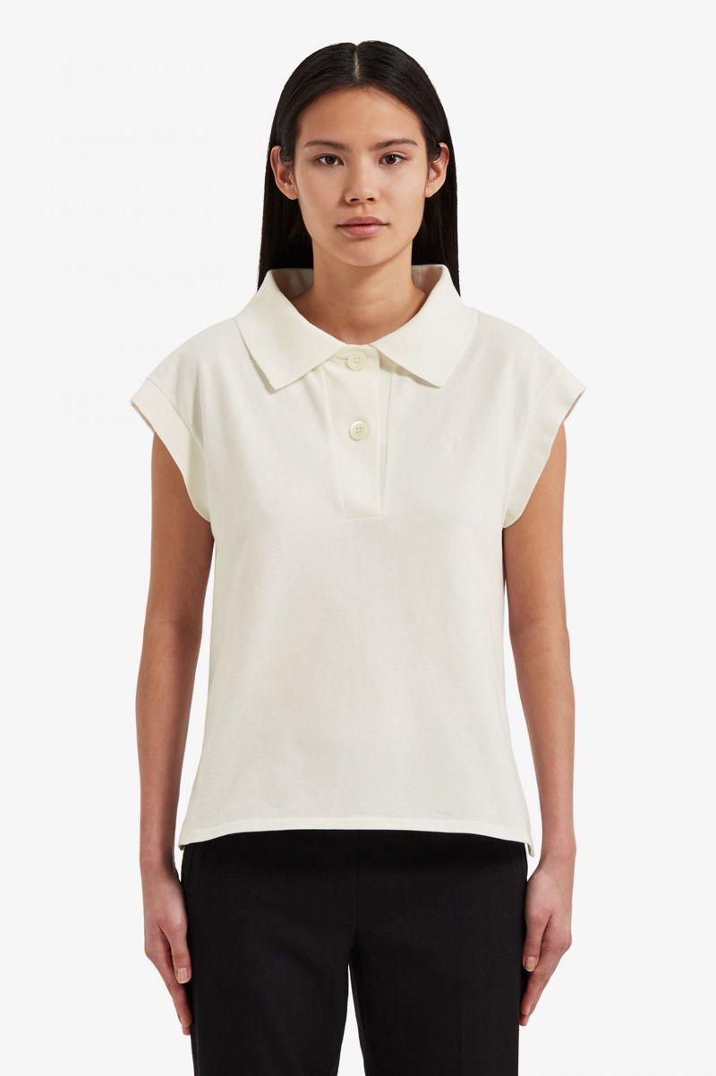 White Fred Perry SG6011 Women\'s Polo Shirts | PH 1974XYUF